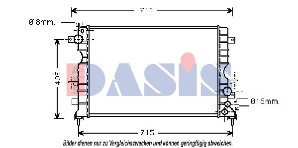 AKS DASIS Радиатор, охлаждение двигателя 021001N